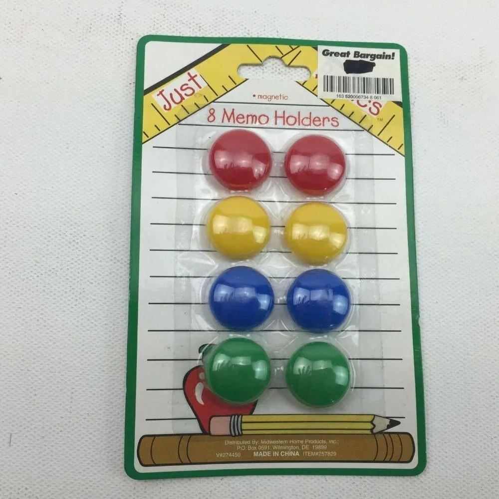 Just Basics Memo Holders 24 Magnets Classroom Supplies Teacher Refrigerator Art